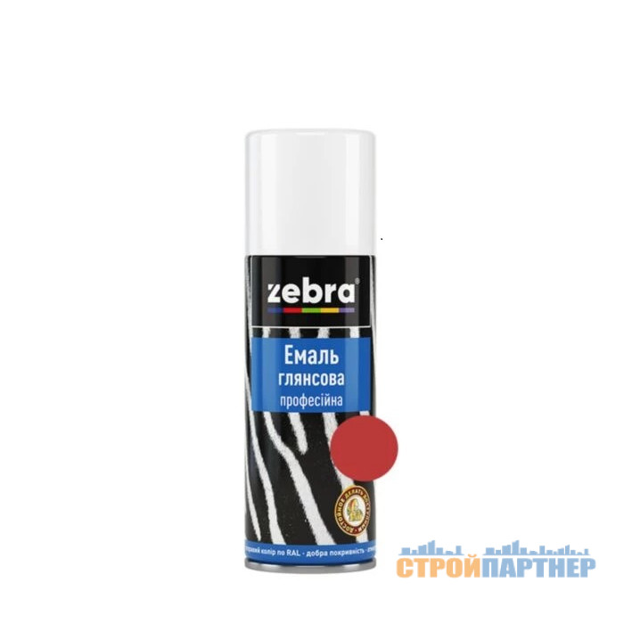 Емаль глянсова ZEBRA 183 RAL3020 червона (400 мл) у Хмельницькому