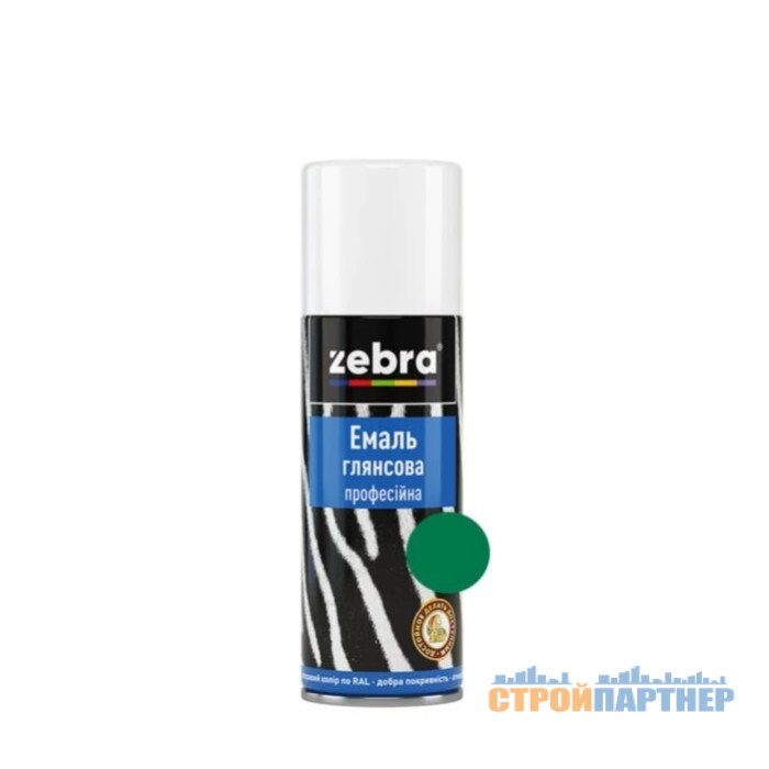 Емаль глянсова ZEBRA 186 RAL6029 зелена (400 мл) у Хмельницькому