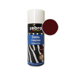 Емаль глянсова ZEBRA 370 RAL3004 вишнева (400 мл)
