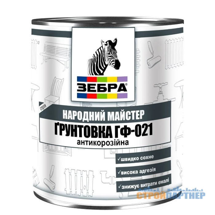 Грунт ГФ-021 Народный мастер №518 Серое железо (Серый) 2,8 кг у Хмельницькому