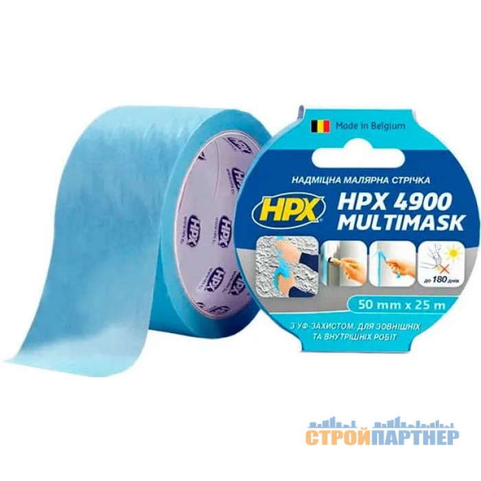Лента малярная HPX4900 MULTIMASK 120C 50мм*25м (циановый) у Хмельницькому