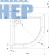 Поддон полукруглый Kolo First 90x90 (XBN169000) у Києві
