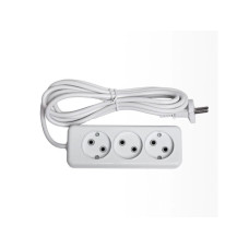Подовжувач мережевий Luxel Wega 3 розетки 2м б/з (білий)