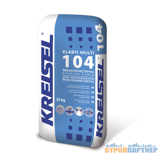 Еластичний універсальний клей для плитки Kreisel 104 (25 кг) у Хмельницькому