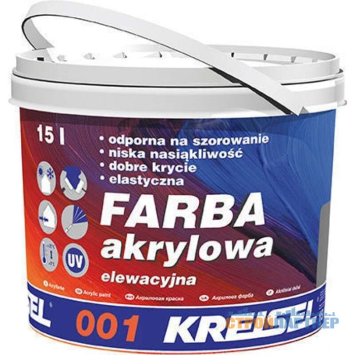 Фасадна акрилова фарба Kreisel Acrylfarbe 001 (15 л) у Хмельницькому