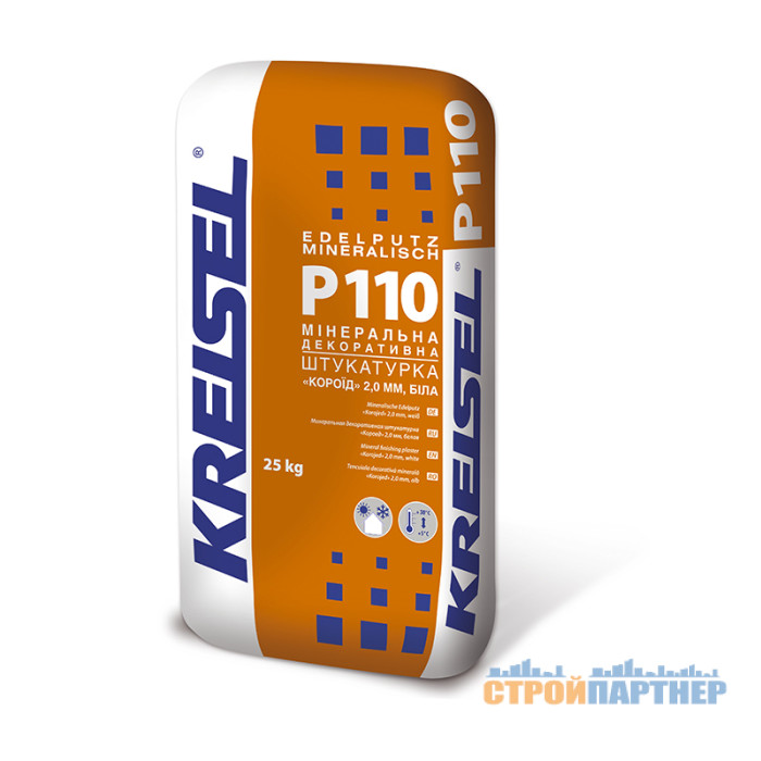 Минеральная декоративная штукатурка (2 мм короед) Kreisel P 110 (25 кг) у Хмельницькому
