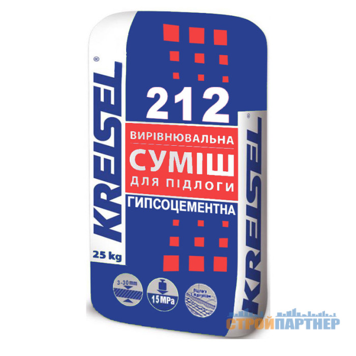 Смесь гипсовая Kreisel 212 для выравнивания пола 3-30 мм (25 кг) у Хмельницькому