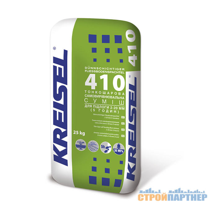 Тонкошарова самовирівнююча наливна підлога 2-20 мм Kreisel 410 (25 кг) у Хмельницькому