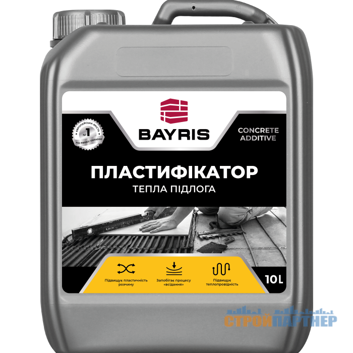 Пластификатор теплый пол Байрис (10 л) у Хмельницькому