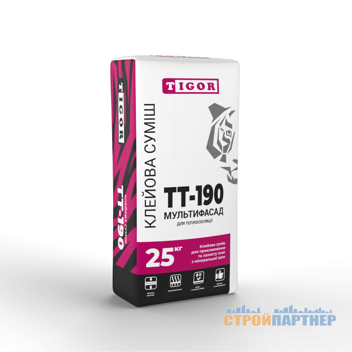 Клейова суміш TIGOR TT-190 Мультіфасад (25 кг) у Хмельницькому