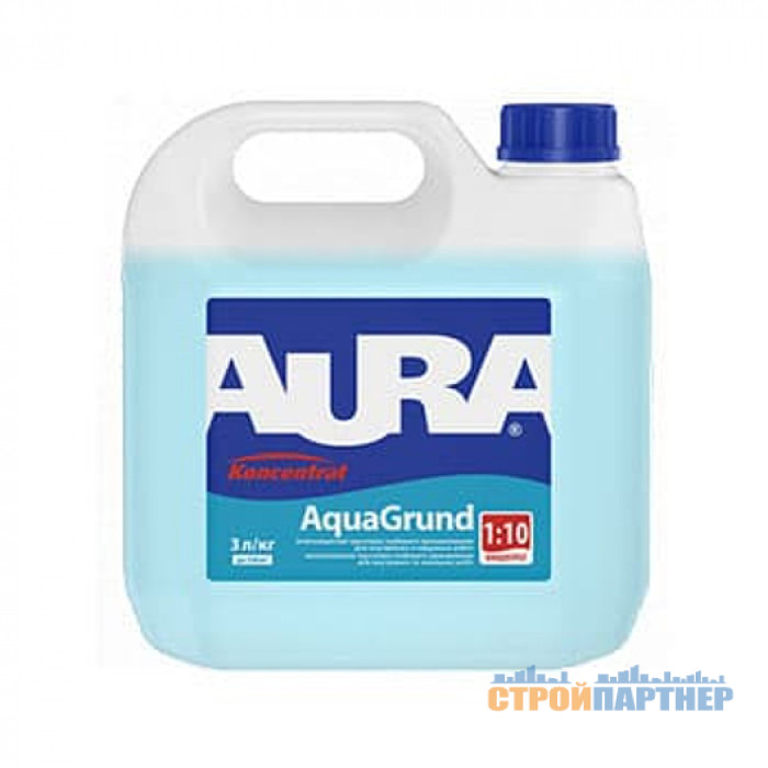 Грунт-концентрат влагозащитный Aura AquaGrund 1:10 (3 л) у Хмельницькому
