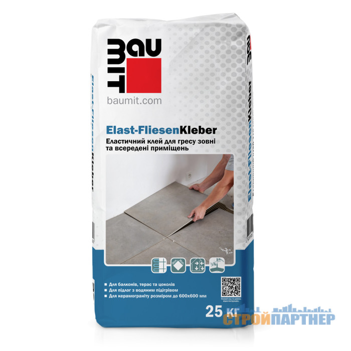 Клей для плитки Baumit Elast-FliesenKleber еластичний 25 кг  у Хмельницькому