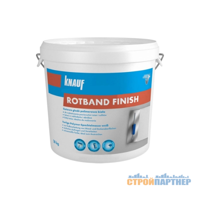 Готова полімерна шпаклівка Кнауф Ротбанд Фініш (Knauf Rotband Finish) у Хмельницькому