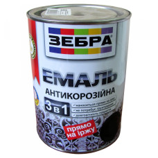 Емаль антикорозійна Зебра (48 синій) 0,75 л