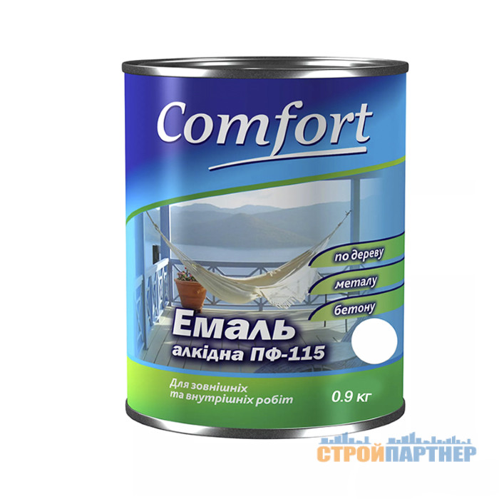 Эмаль Comfort белая (0,9 кг) у Хмельницькому