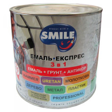 Емаль-експрес молотковий ефект Smile 3 в 1 рубінове (2,2 кг)