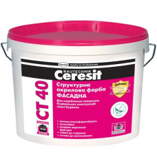 Краска акриловая структурная Ceresit CT 40 белая (10 л)
