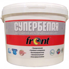 Фарба водоемульсійна супербелая шовково-глянцева Фронт (12 кг)