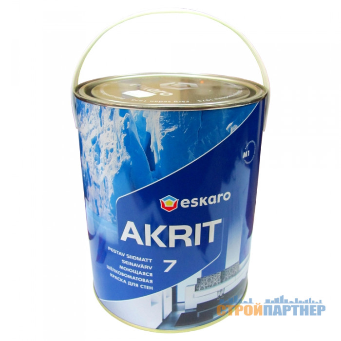 Фарба Eskaro Akrit 7 миюча шовково-матова для стін (2,85 л) у Хмельницькому