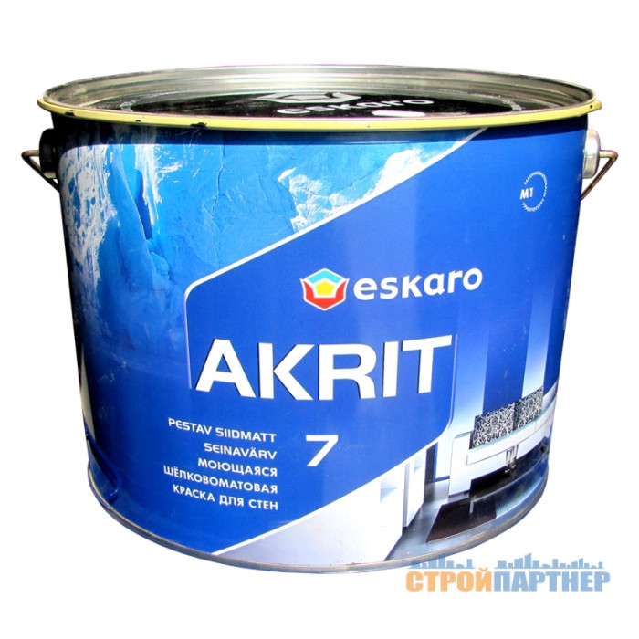 Фарба Eskaro Akrit 7 миюча шовково-матова для стін (9,5 л) у Хмельницькому
