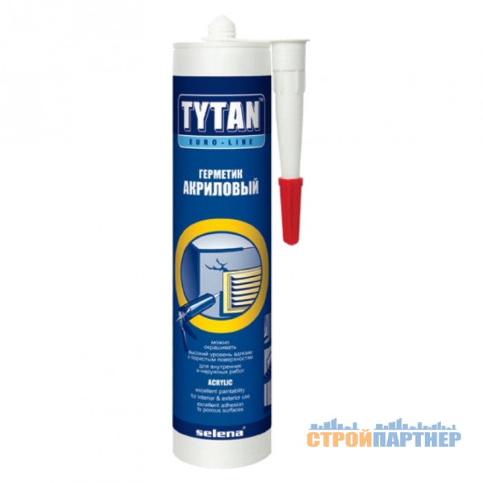 Акриловый герметик Tytan Euro-line белый (290 мл) у Хмельницькому