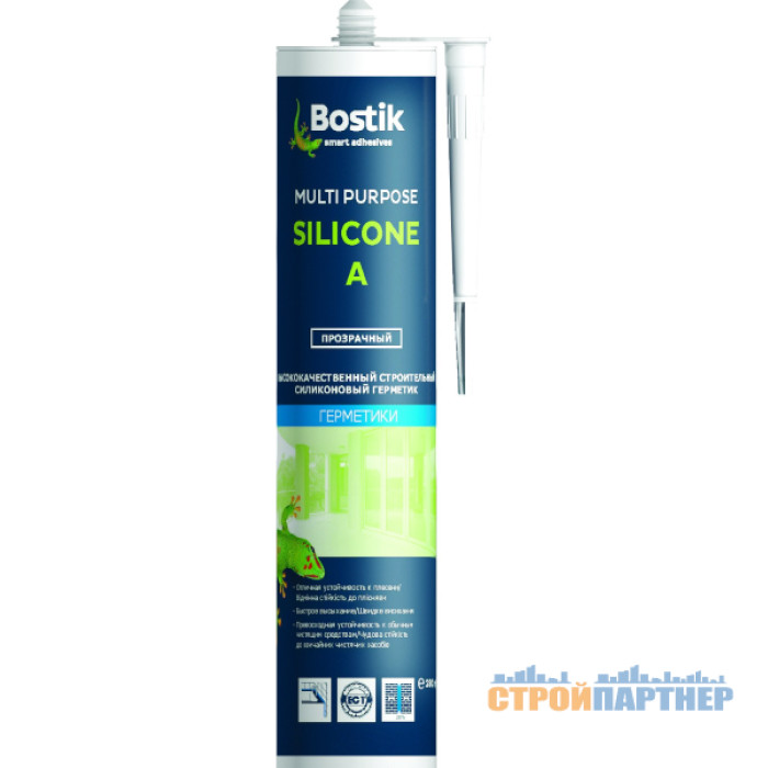 Силіконовий герметик Bostik Multti Purpose Silicone A прозорий (280 мл) у Хмельницькому