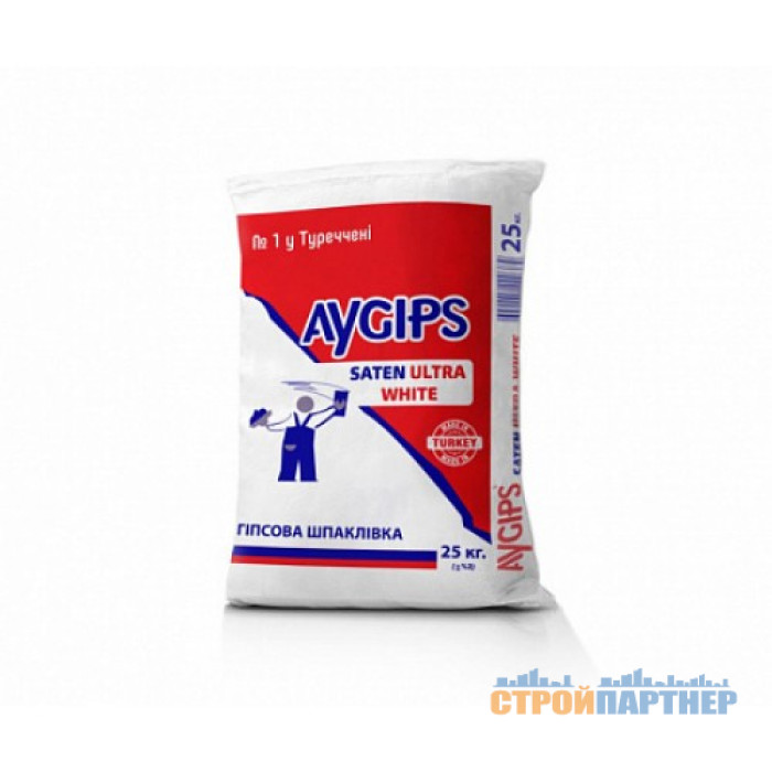 Шпаклівка гіпсова Aygips Saten Ultra White (25 кг) у Хмельницькому