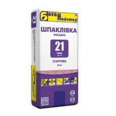 Суміш для шпаклювання на білому цементі стартова БудМайстер ТИНК-21 (3 кг)