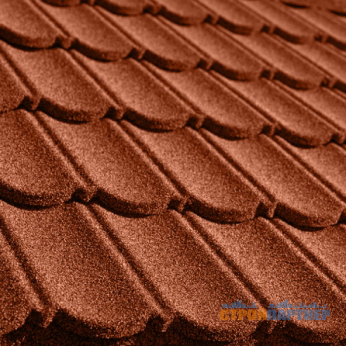 Металочерепиця композитна Queetile Classic Terra cotta (1.14x0.41 м) у Хмельницькому