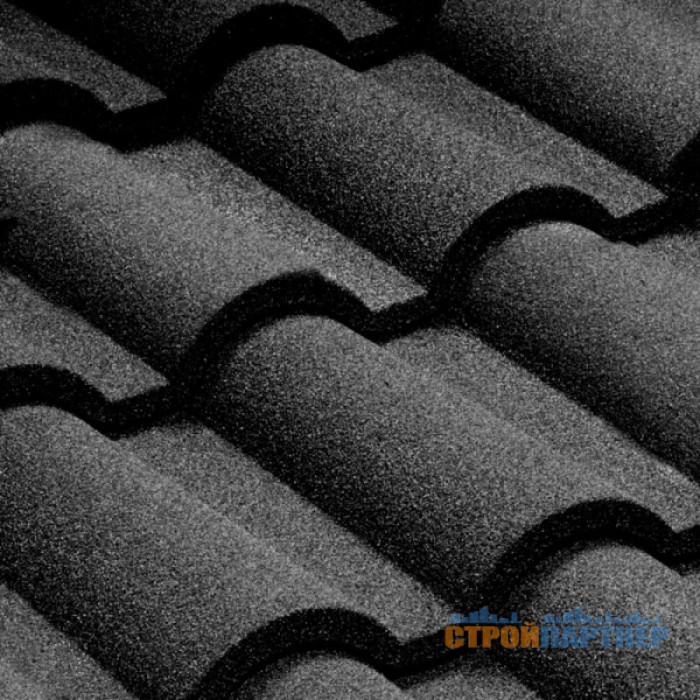 Металлочерепица композитная Queetile Verona Black (1.102x0.39 м) у Хмельницькому