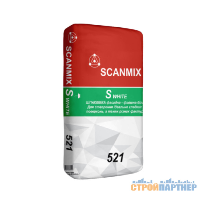 Шпаклівка фініш Scanmix S White 521 (20 кг) у Хмельницькому