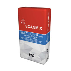 Клей для плитки еластичний Scanmix Multisuper 119 сірий (25 кг)