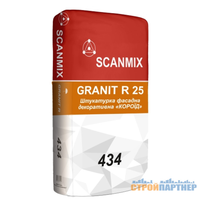 Штукатурка фасадна Scanmix Granit 434 R 25 (короїд) (25 кг) у Хмельницькому