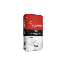 Термостійка суміш для кладки печей і камінів Scanmix Fire 750 (25 кг)